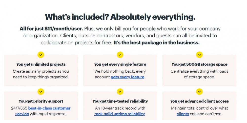 Basecamp Monthly Pricing Plans