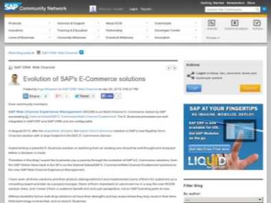 SAP CRM: Web Channel Review